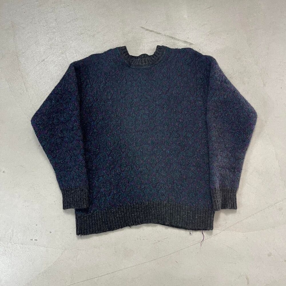 Pendleton Men's Grey and Purple Jumper